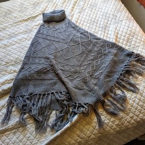 L Grey Poncho from Romeo + Juliet Couture